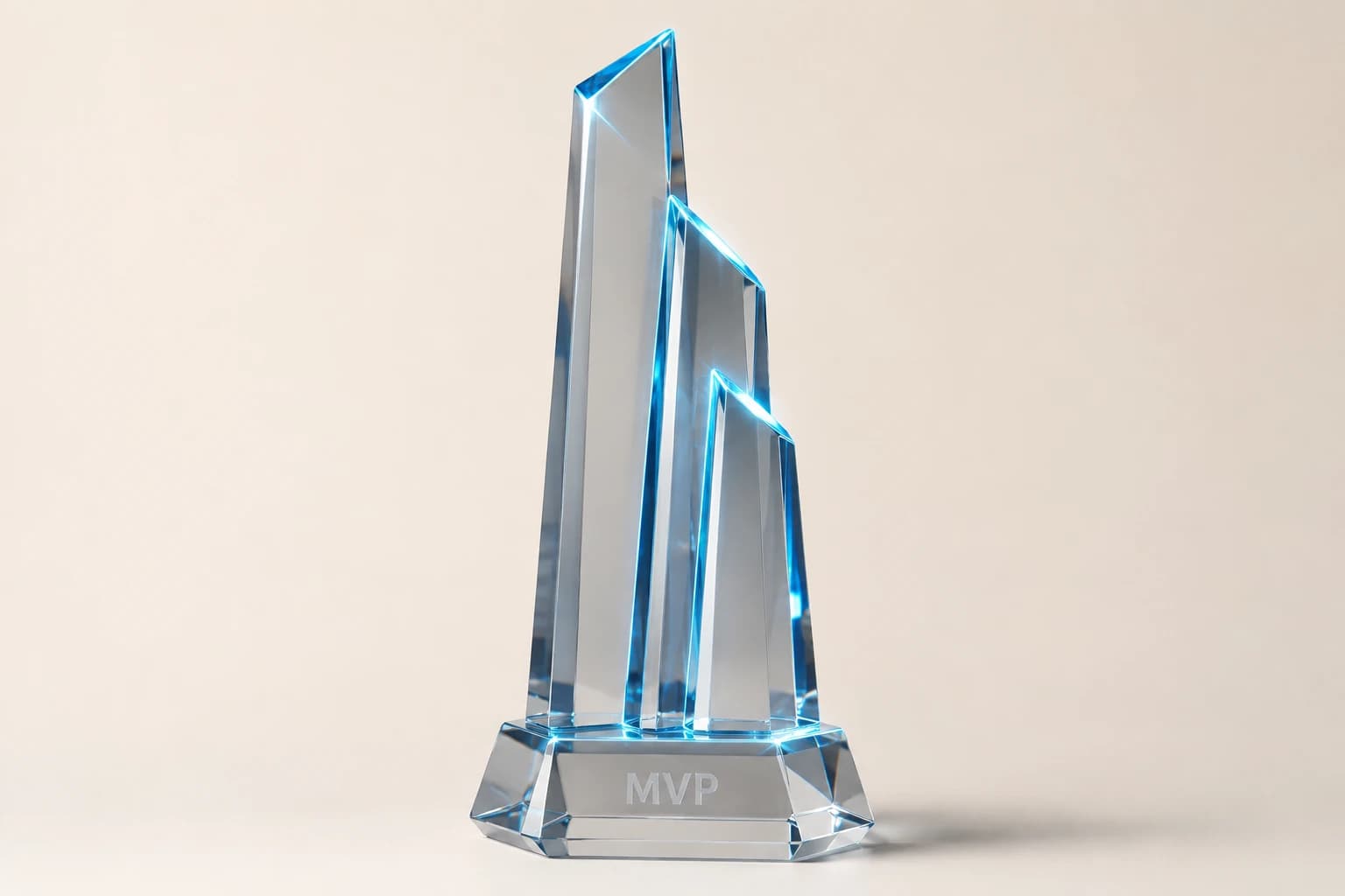 Geometric Acrylic Esports Tower Award design concept in optical acrylic with optional edge-lit elements