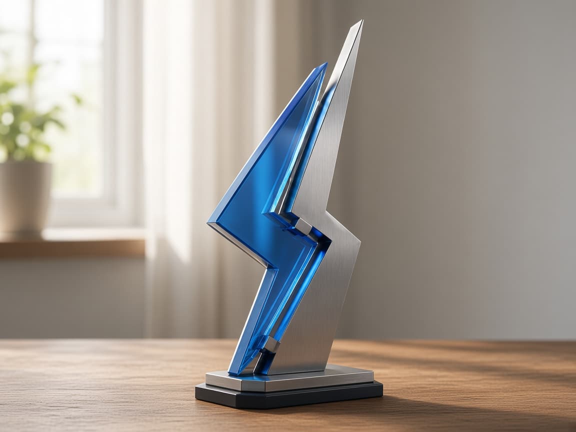 Esports Championship Trophy design concept, side view